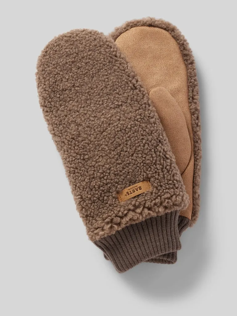 Barts Handschuhe mit Label-Patch Modell 'Teddy' (hazel) online kaufen