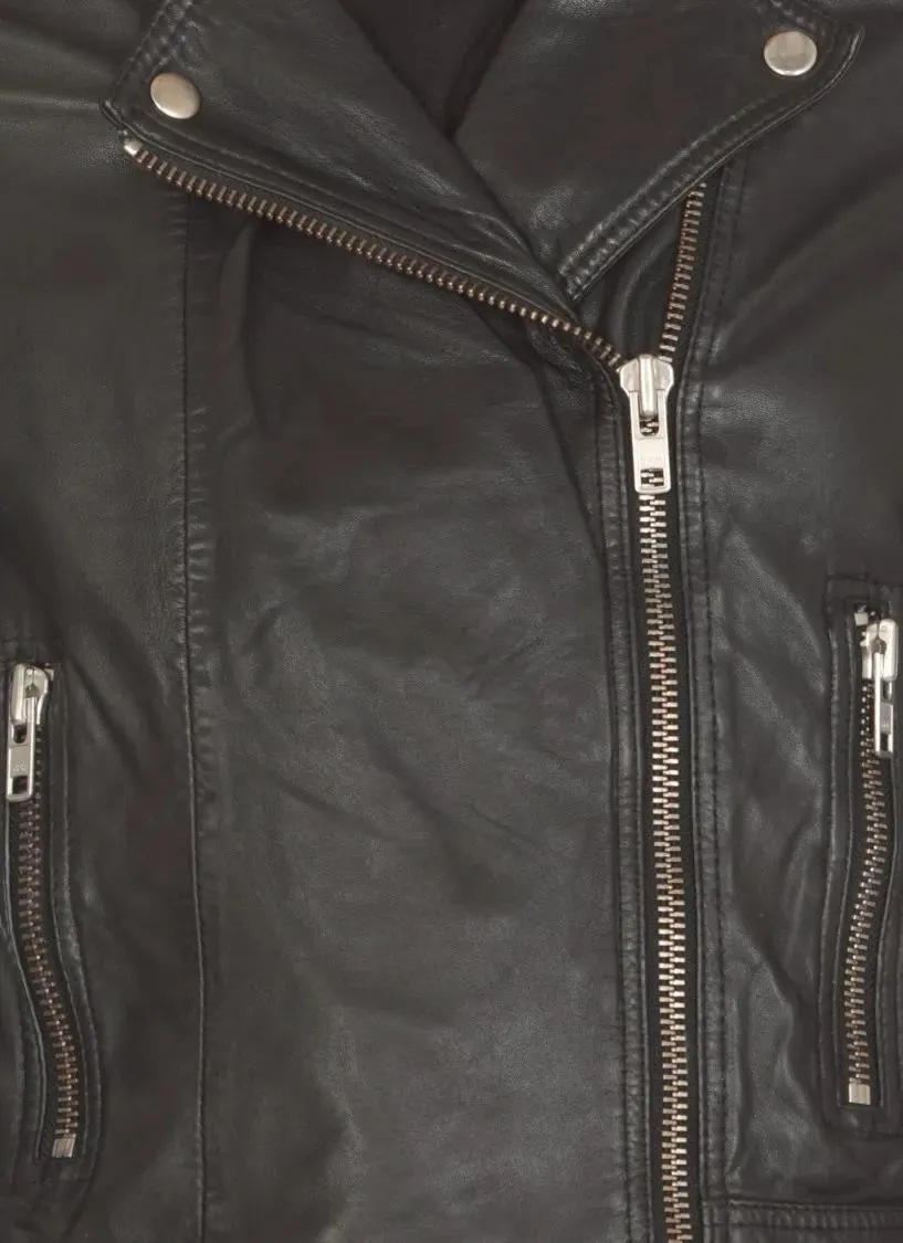   Bully  Leather Jacket Black  Lederjacken 