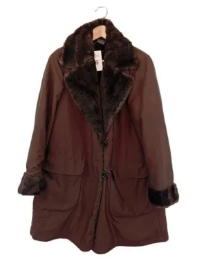 Damen Mantel Braun Größe 36 Winter Kunstpelz