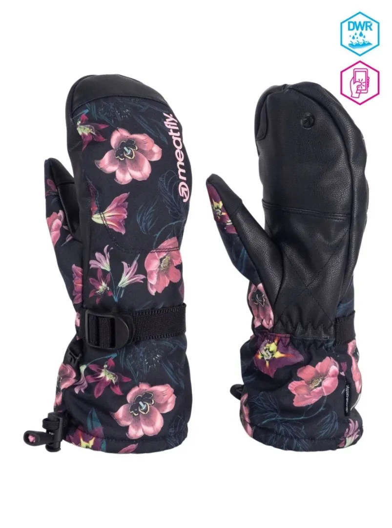 Damenhandschuhe Meatfly Manson schwarz/rosa