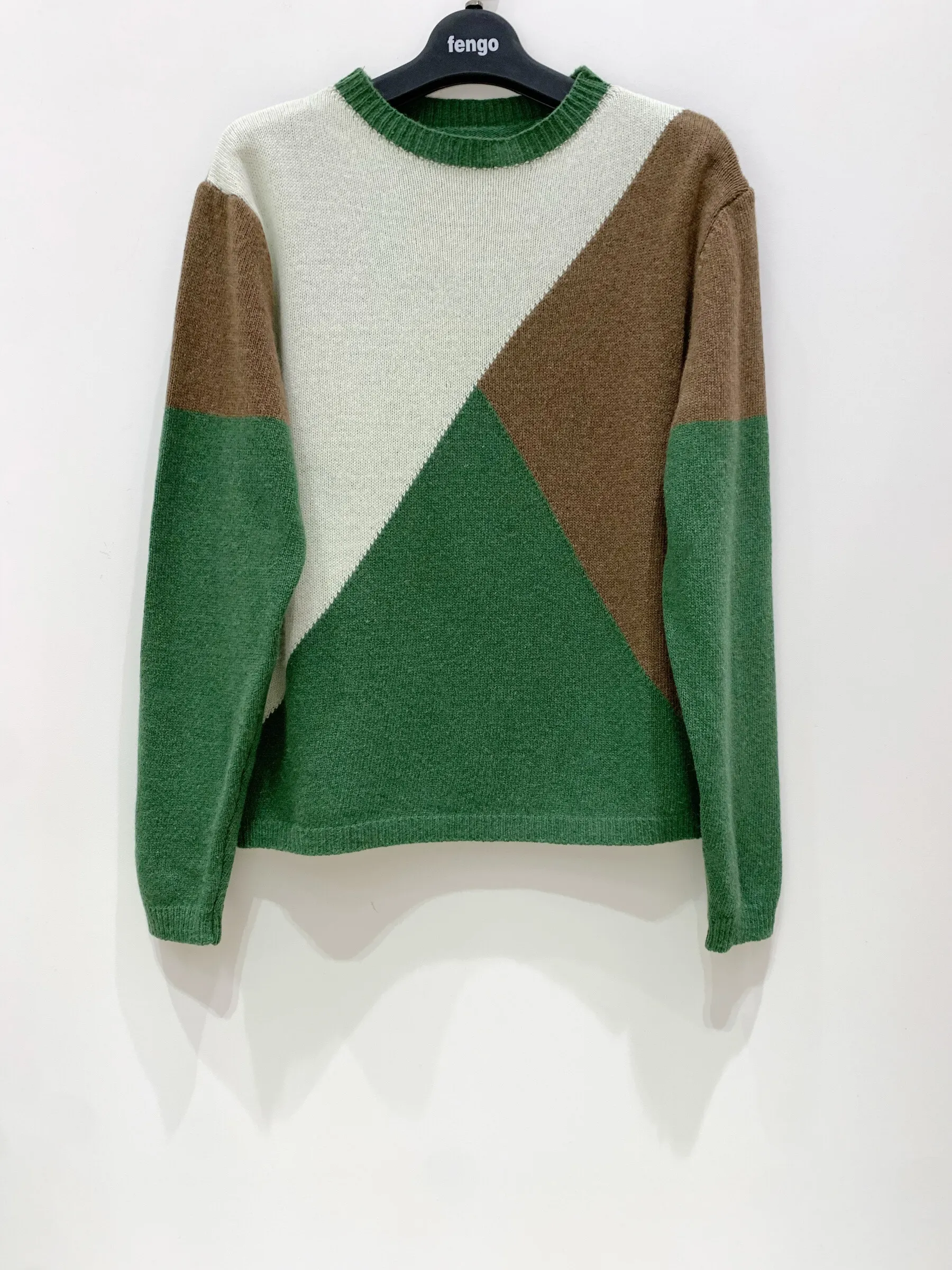 Dreifarbiger Pullover aus Woll-Kaschmir-Mischung