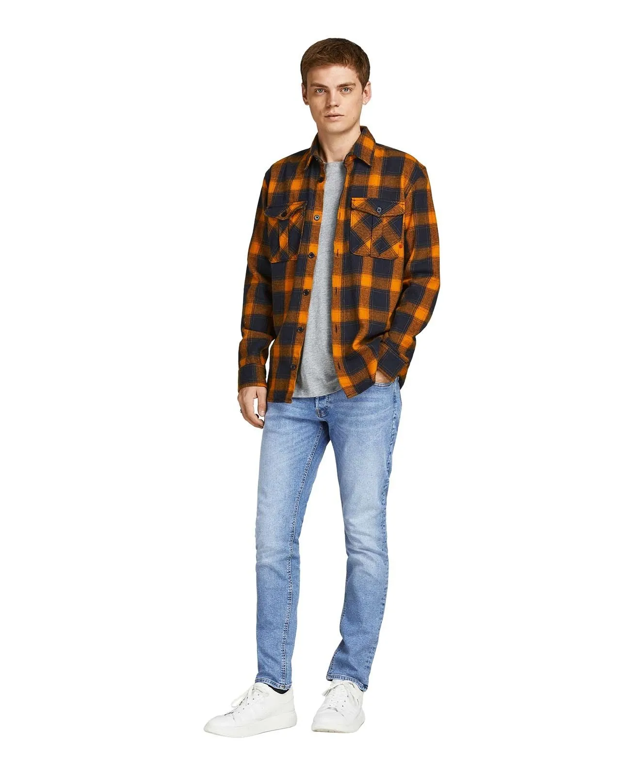Jack & Jones Glenn Jeans in Hellblau mit schmaler Passform
