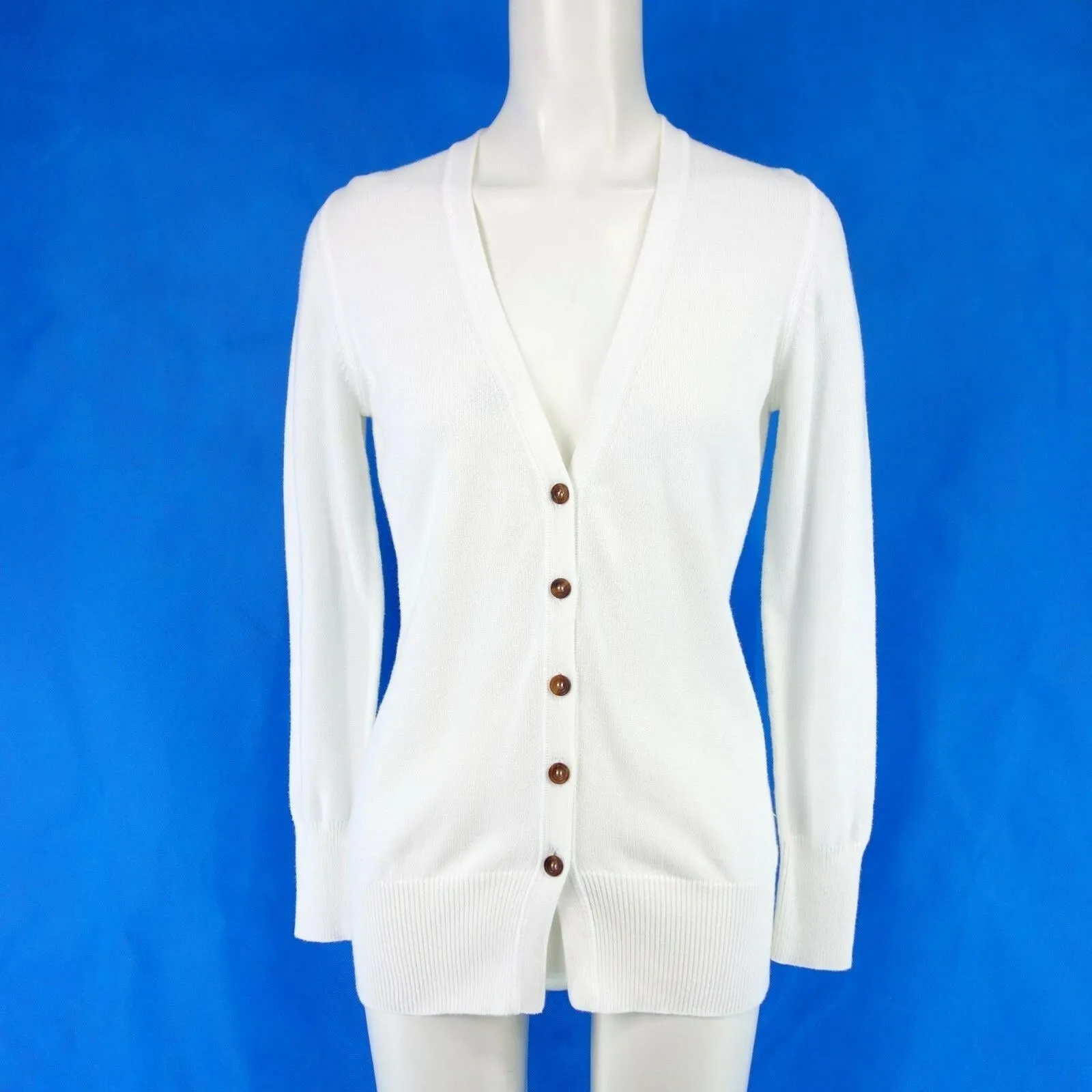 Joe Taft Damen Strickjacke Cardigan Größe 38 M Weiß Baumwolle Strick Np 139 Neu