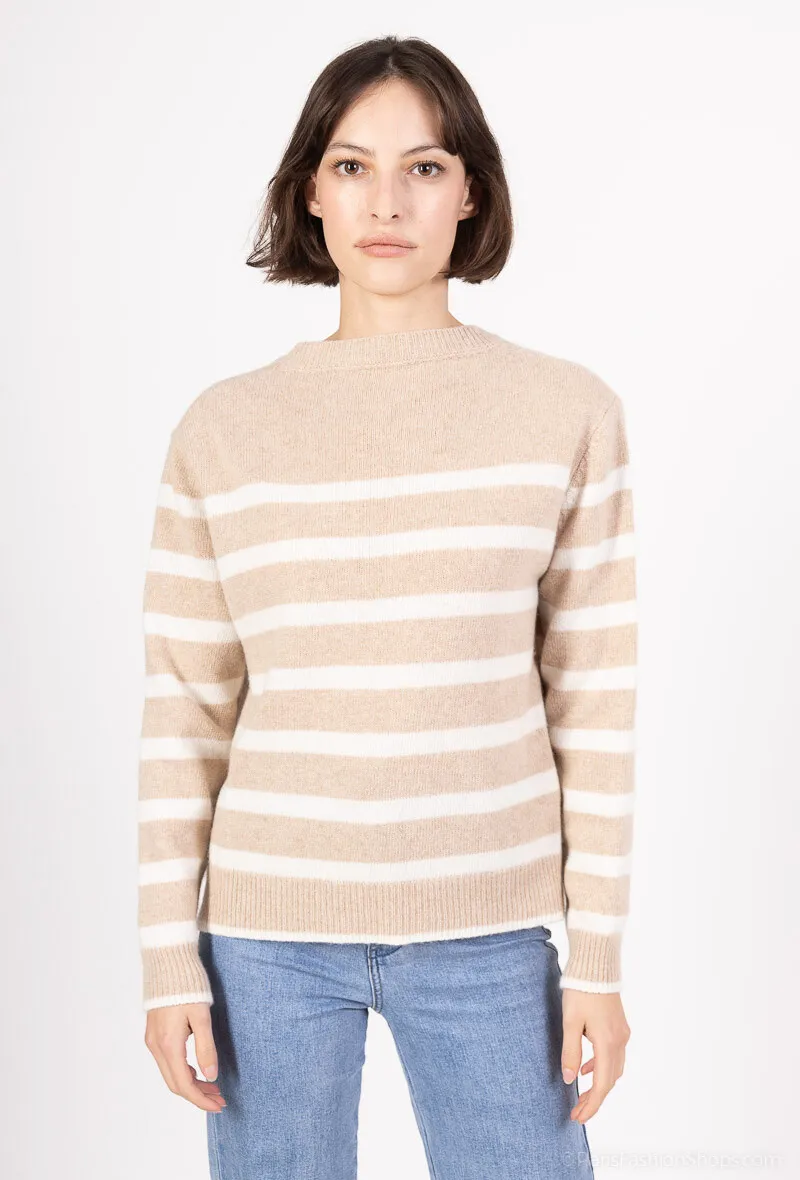 Kurzärmliger Pullover aus Woll-Kaschmir-Mischung