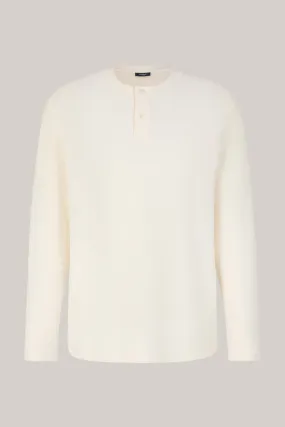Longsleeve Iram in Natur strukturiert