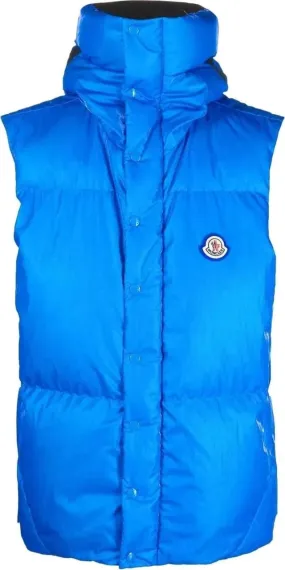  Moncler  Lawu Logo Padded Vest Jacket blau  Daunenjacken 