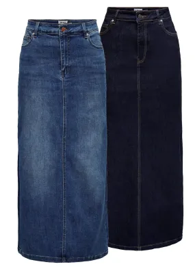 Only Damen Midi Jeans Rock ONLWalo