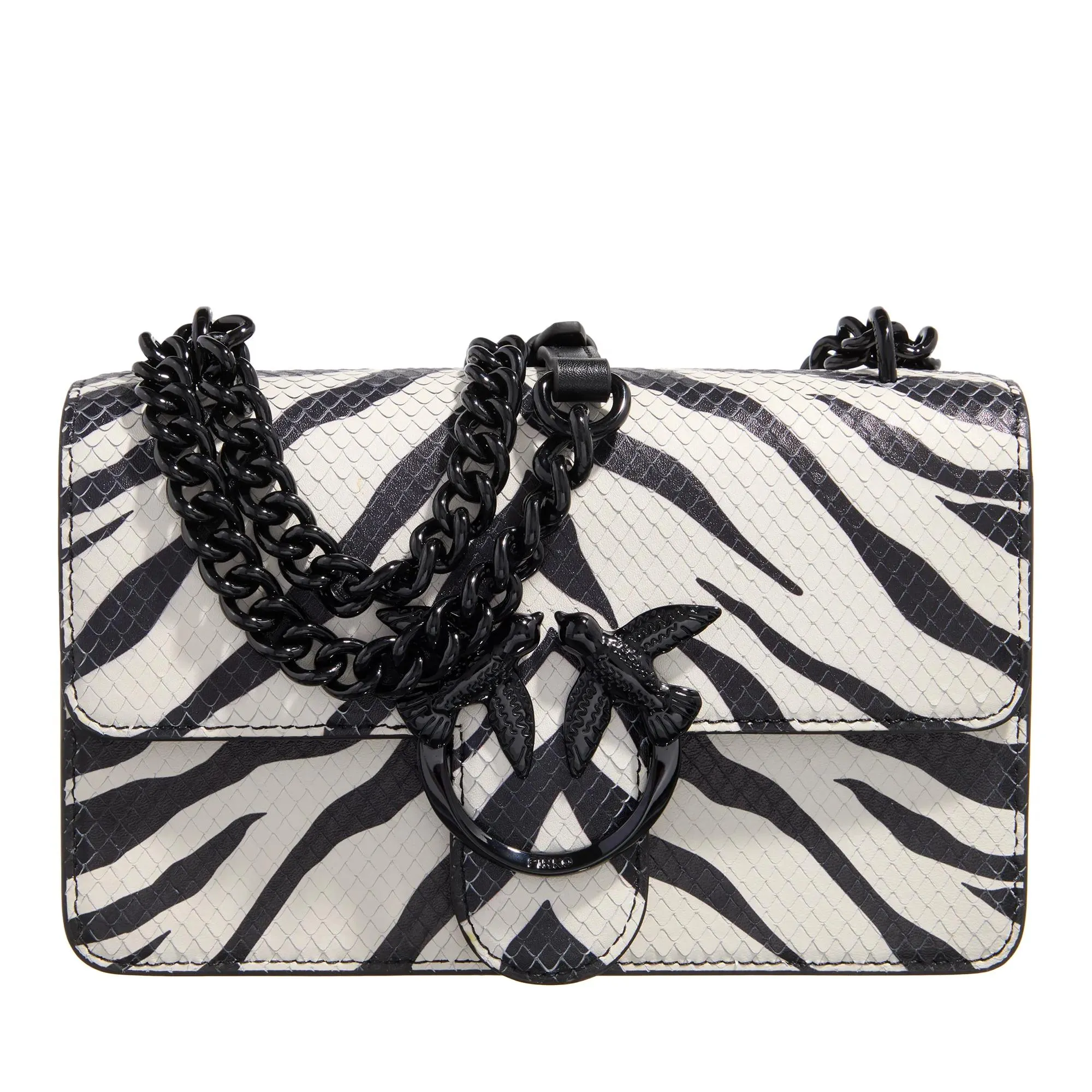   Pinko  Love One Mini Dc Black/White  Crossbody Bag 