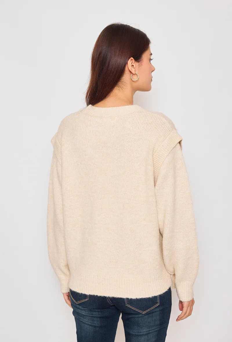 Pullover mit Knöpfen an den Ärmeln