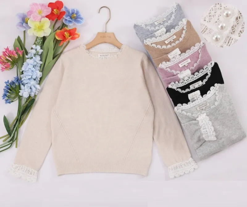 Pullover mit Ton-in-Ton-Pailletten