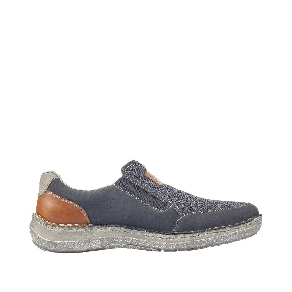 Rieker Antistress Herren Schlupfschuh Slipper blau S12 03053-14