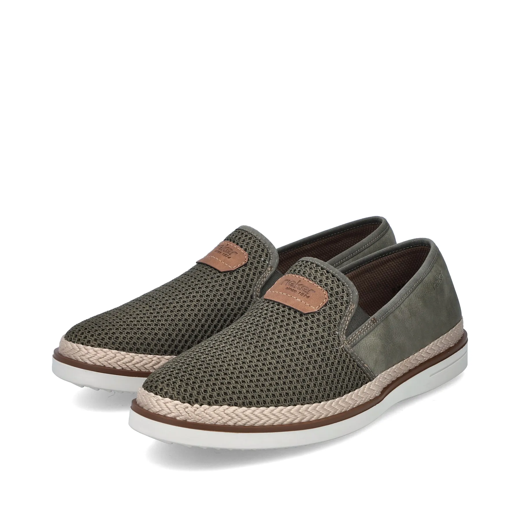 Rieker Herren Slipper khaki-grün | B2366-54