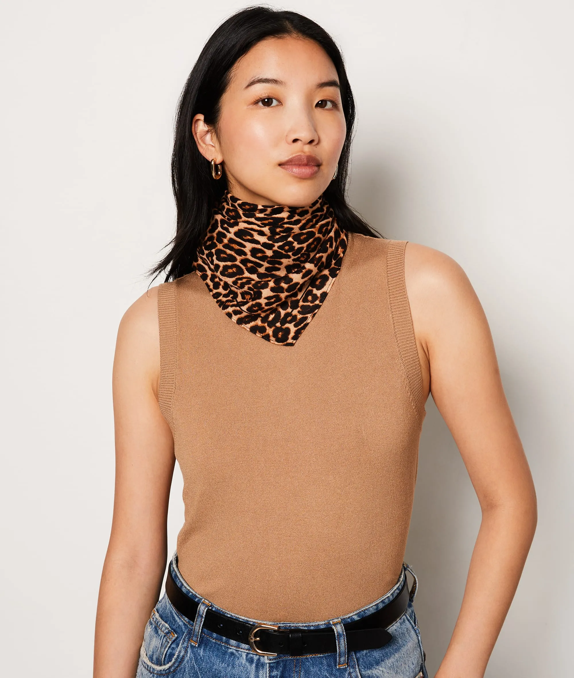 Schal mit Leopardenmuster COTON