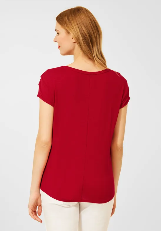 Street One T-Shirt mit Raffungen 