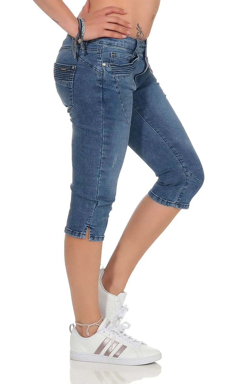 Sublevel Damen Capri Jeans Shorts LSL-336