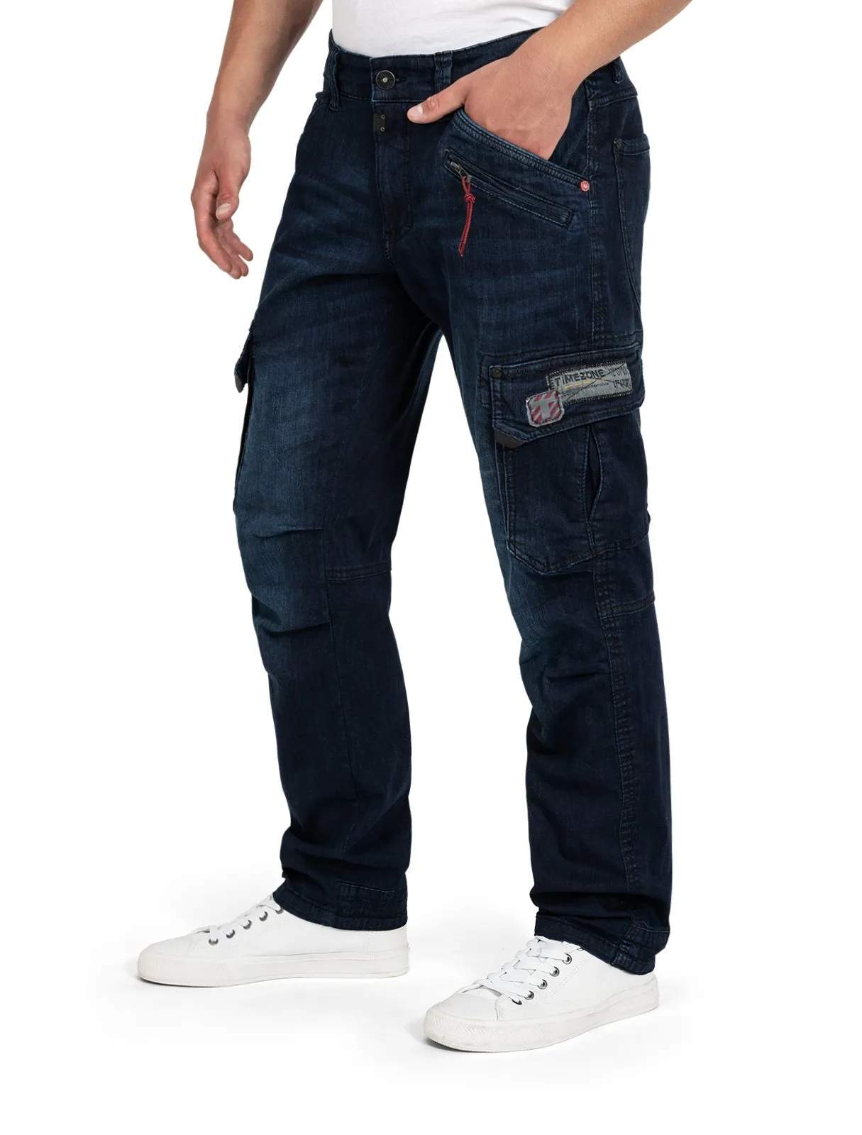 Timezone Herren Cargo Jeans 27-10043-01-3119 RogerTZ Slim