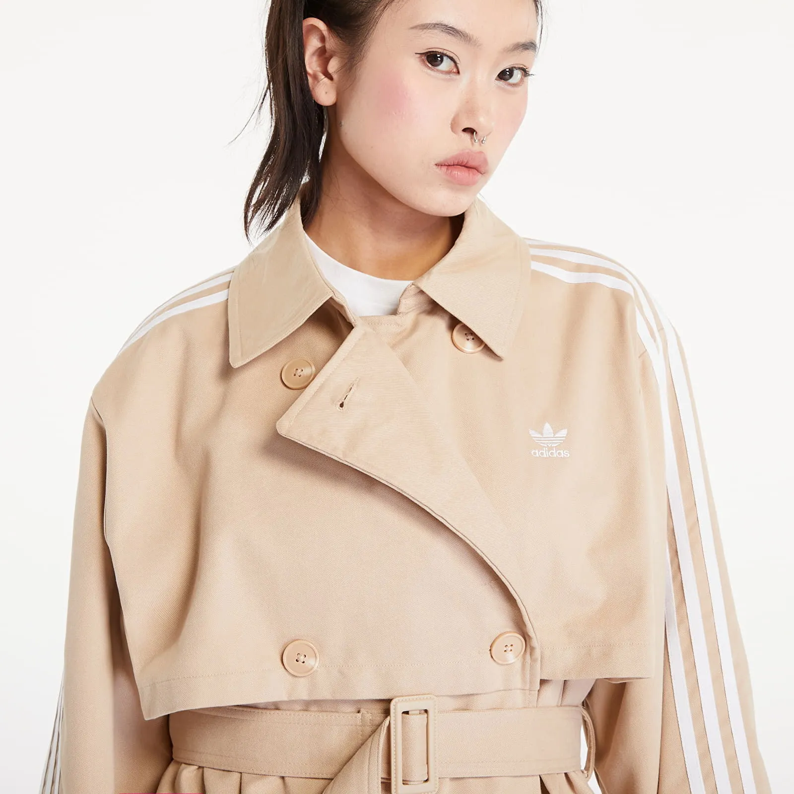Trenchcoat adidas Originals Trench Coat Twill Magic Beige W IZ0382